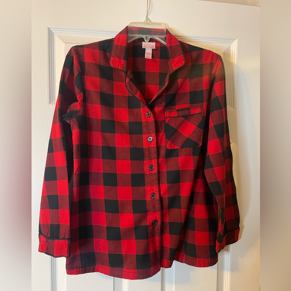 Wondershop Red and Black Plaid Sleepwear Top
